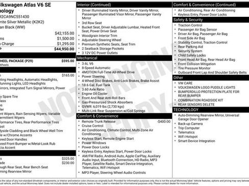 Used 2022 Volkswagen Atlas SE w/ Black Wheel Package image 43