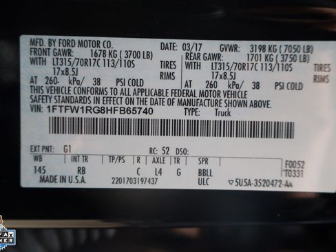 Used 2017 Ford F150 Raptor w/ Equipment Group 801A Mid AWD/4WD image 31