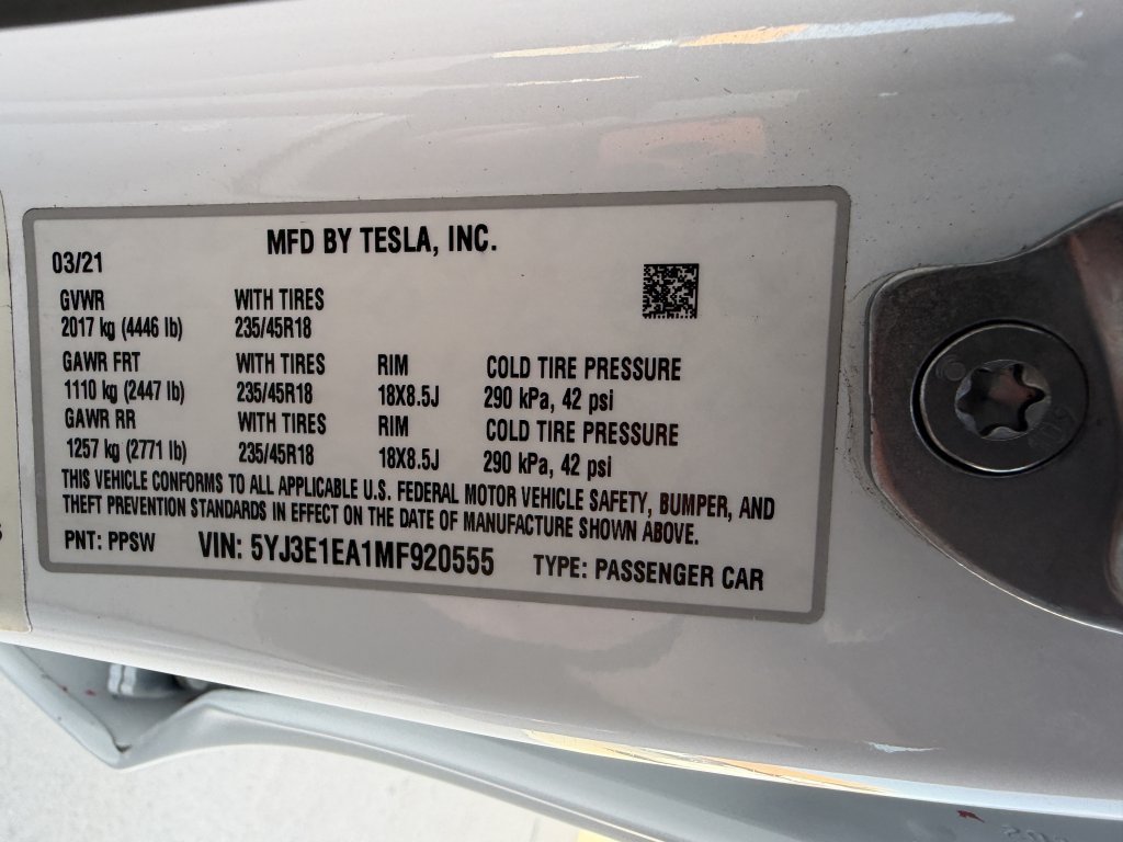 Used 2021 Tesla Model 3 Standard Range Plus RWD image 44