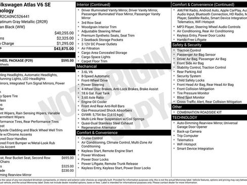 Used 2022 Volkswagen Atlas SE w/ Black Wheel Package FWD image 32