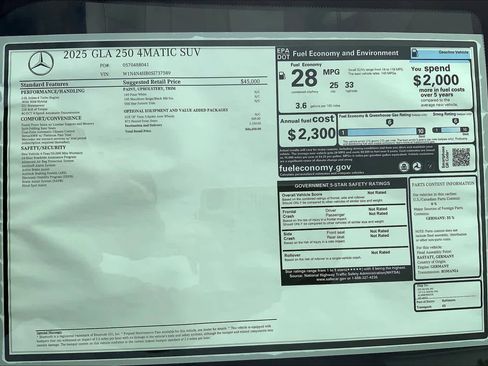 New 2025 Mercedes-Benz GLA 250 GLA 250 image 25