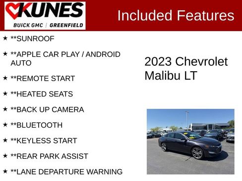 Used 2023 Chevrolet Malibu LT w/ Driver Confidence Package FWD image 2