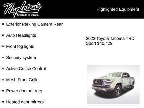 Used 2023 Toyota Tacoma TRD Sport w/ TRD Premium Sport Package image 7