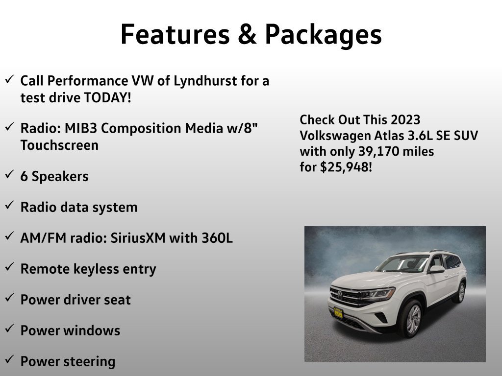 Used 2023 Volkswagen Atlas SE AWD/4WD image 4