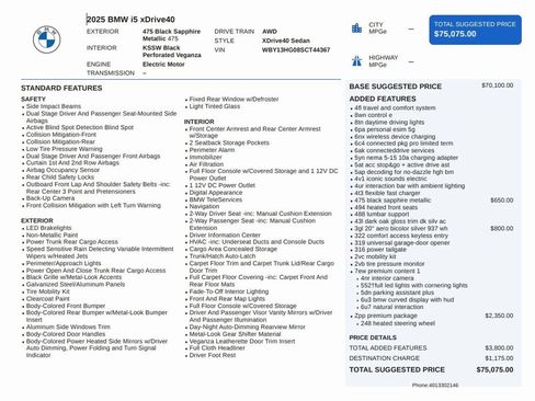 Used 2025 BMW i5 xDrive40 w/ Premium Package image 7