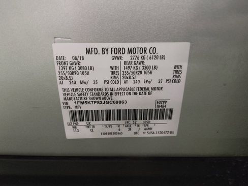 Used 2018 Ford Explorer Limited w/ Equipment Group 301A FWD image 33