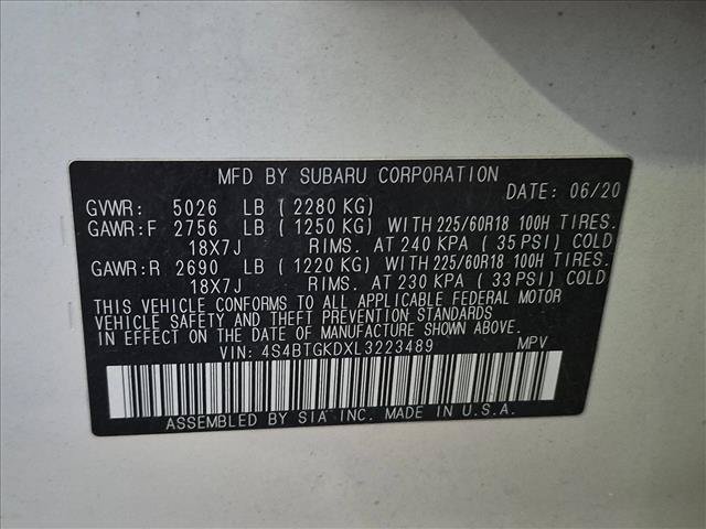 Used 2020 Subaru Outback Onyx Edition XT w/ Popular Package #2 AWD/4WD image 12