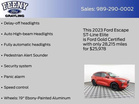 Certified 2023 Ford Escape ST-Line Elite image 9