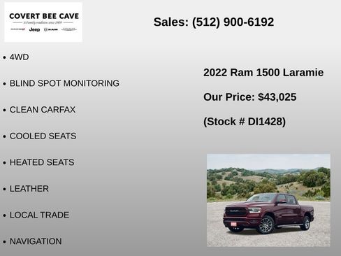 Used 2022 RAM 1500 Laramie AWD/4WD image 6