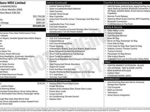 Used 2019 Subaru WRX Limited image 10