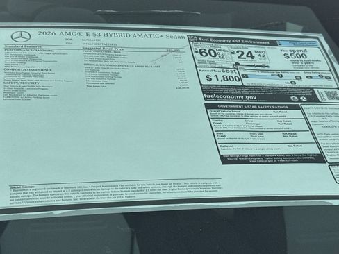 New 2026 Mercedes-Benz E 53 AMG e 4MATIC Sedan image 32