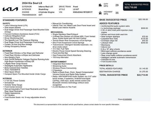 Used 2024 Kia Soul LX w/ Option Group 015 FWD image 2