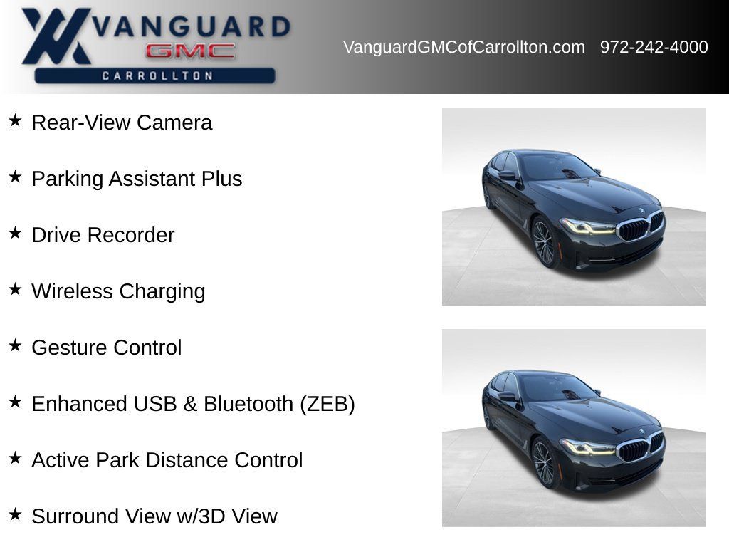 Used 2021 BMW 530i w/ Premium Package RWD image 3