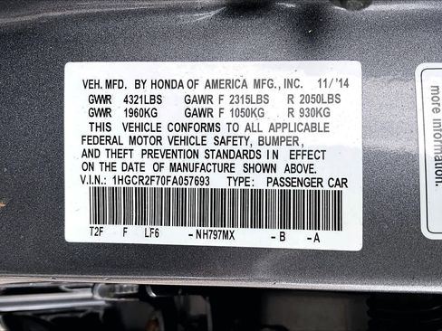 Used 2015 Honda Accord EX image 36