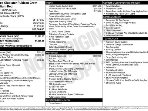 Certified 2023 Jeep Gladiator Rubicon w/ Cold Weather Group AWD/4WD image 45