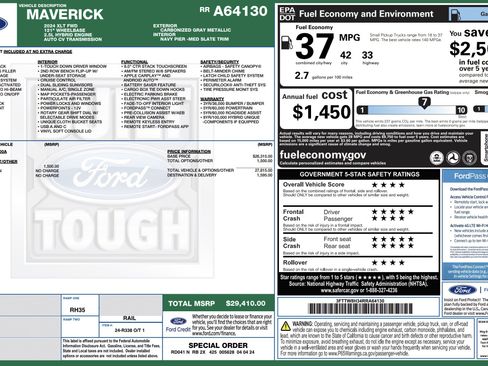 Used 2024 Ford Maverick XLT FWD image 2