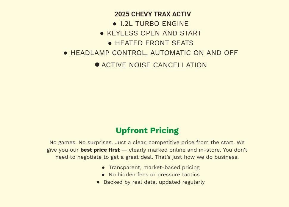 Used 2025 Chevrolet Trax ACTIV w/ Driver Confidence Package FWD image 2