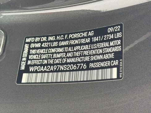 Certified 2022 Porsche 911 Carrera w/ Premium Package RWD image 35