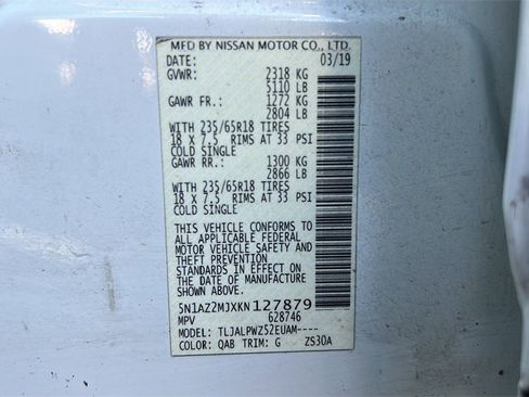 Used 2019 Nissan Murano S w/ Cargo Package image 33