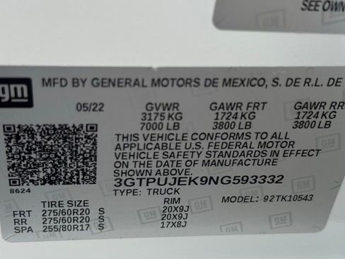 Used 2022 GMC Sierra 1500 Elevation AWD/4WD image 10