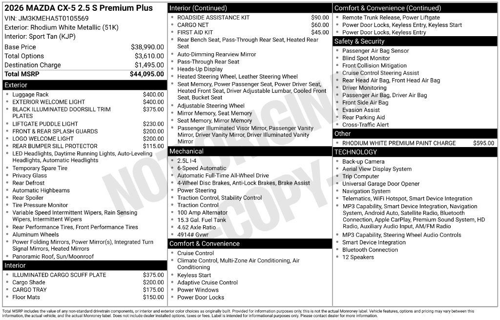 Certified 2026 MAZDA CX-5 2.5 S w/ Premium Plus Package AWD/4WD image 40