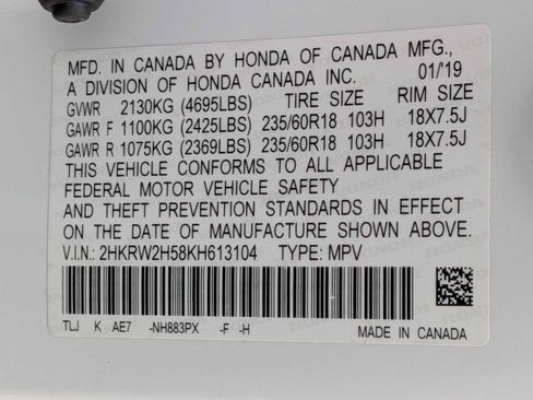 Certified 2019 Honda CR-V EX image 31