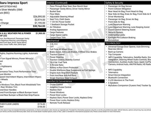 New 2026 Subaru Impreza 2.0i Sport AWD/4WD image 6