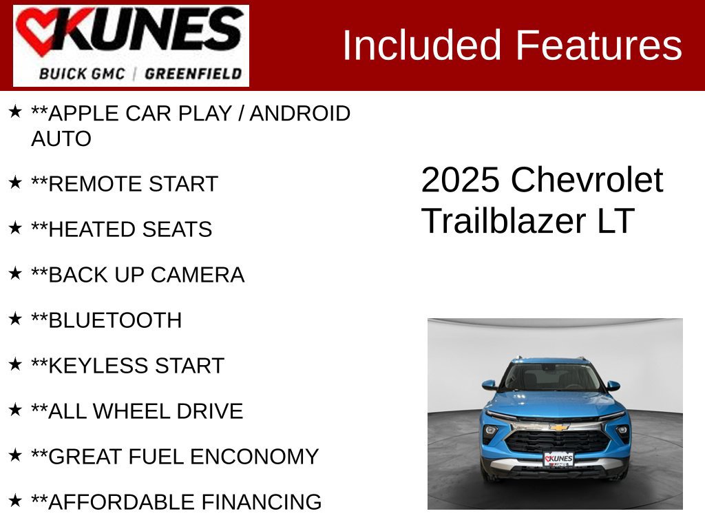 Used 2025 Chevrolet TrailBlazer LT AWD/4WD image 2
