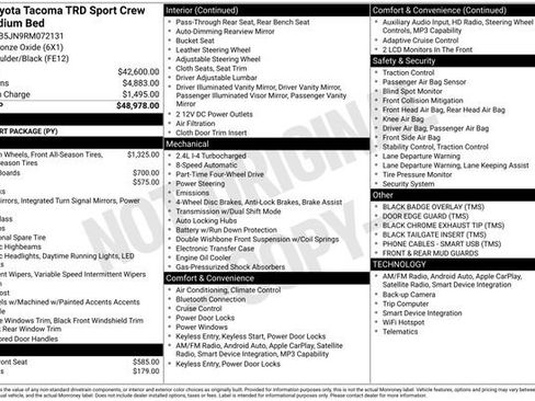 Certified 2024 Toyota Tacoma TRD Sport AWD/4WD image 3