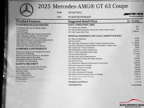 Used 2025 Mercedes-Benz AMG GT 63 image 87