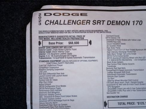 Used 2023 Dodge Challenger SRT Hellcat Redeye image 91