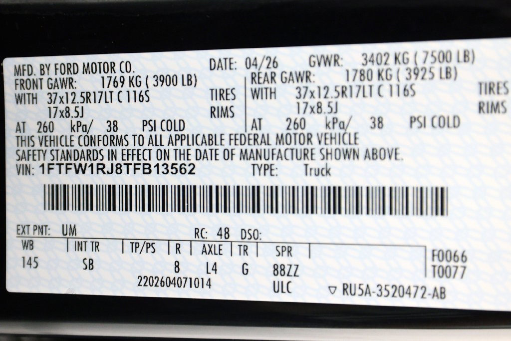 Used 2026 Ford F150 Raptor w/ Equipment Group 803A Raptor R AWD/4WD image 55