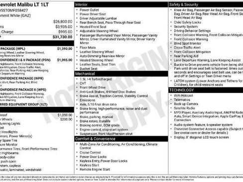 Used 2021 Chevrolet Malibu LT w/ Leather Package FWD image 5
