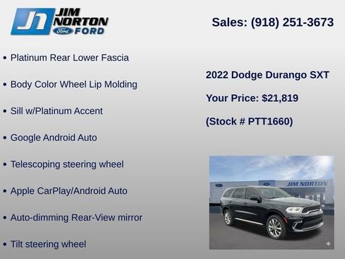 Used 2022 Dodge Durango SXT w/ Anodized Platinum Package AWD/4WD image 33