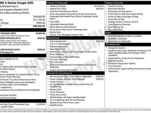 Used 2021 BMW 430i Coupe w/ M Sport Package RWD image 38