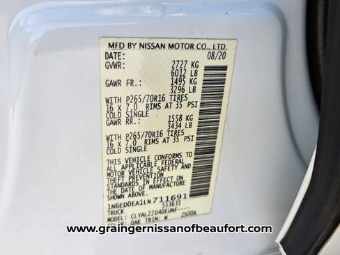 Used 2020 Nissan Frontier SV image 7