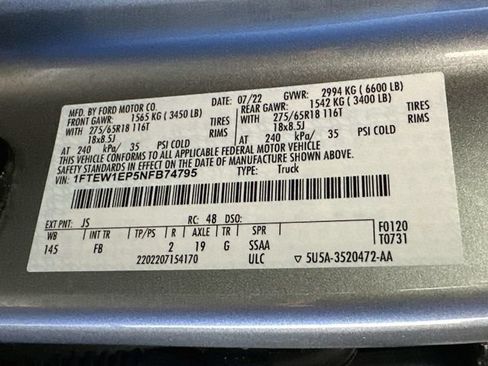 Used 2022 Ford F150 XLT w/ Equipment Group 302A High AWD/4WD image 27