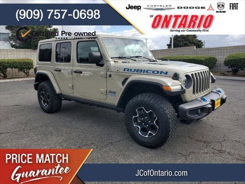 Certified 2022 Jeep Wrangler Unlimited Rubicon 4xe w/ Cold Weather Group image 1