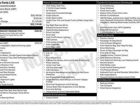Certified 2023 Kia Forte LXS w/ LXS Technology Package FWD image 27