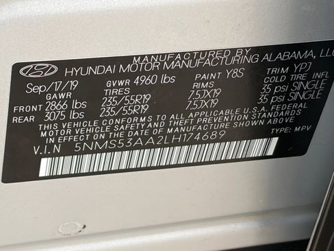 Used 2020 Hyundai Santa Fe Limited FWD image 34
