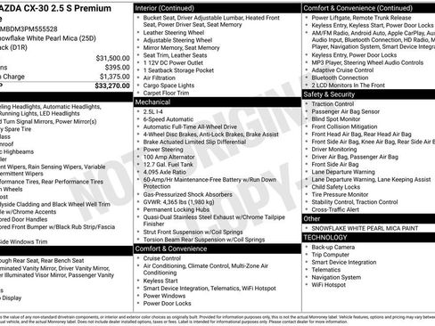 Certified 2023 MAZDA CX-30 AWD 2.5 S w/ Premium Package image 4