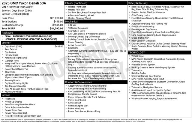 Certified 2025 GMC Yukon Denali AWD/4WD image 48