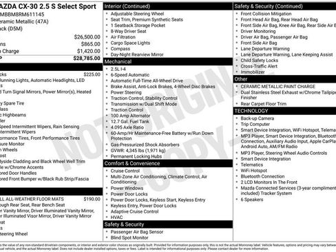 Used 2024 MAZDA CX-30 AWD 2.5 S w/ Select Sport Pkg image 2
