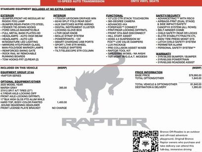 New 2025 Ford Bronco Raptor