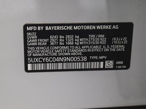 Used 2022 BMW X6 xDrive40i w/ Executive Package image 18