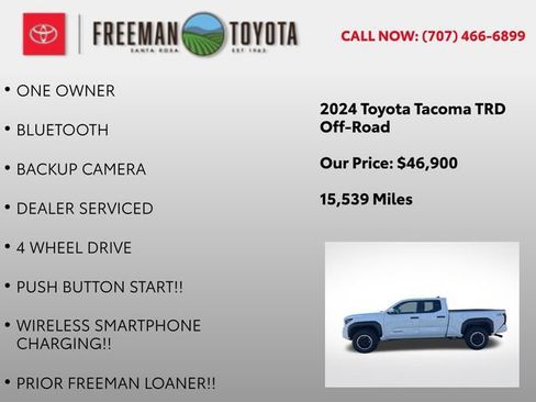 Certified 2024 Toyota Tacoma TRD Off-Road w/ TRD Off Road Upgrade Package AWD/4WD image 10
