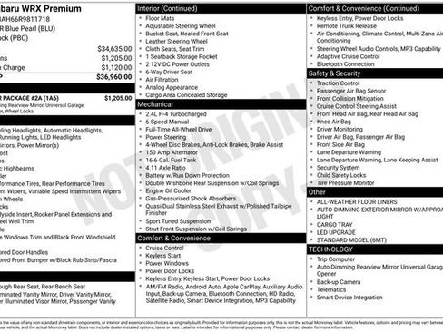 Used 2024 Subaru WRX Premium w/ Popular Package #2A AWD/4WD image 7