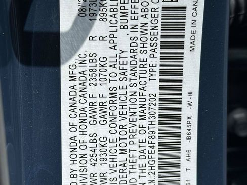 Certified 2026 Honda Civic FWD Hybrid Sedan image 29
