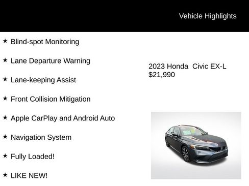 Used 2023 Honda Civic EX-L image 4