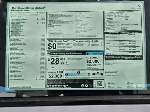 Used 2025 BMW 740i RWD image 20